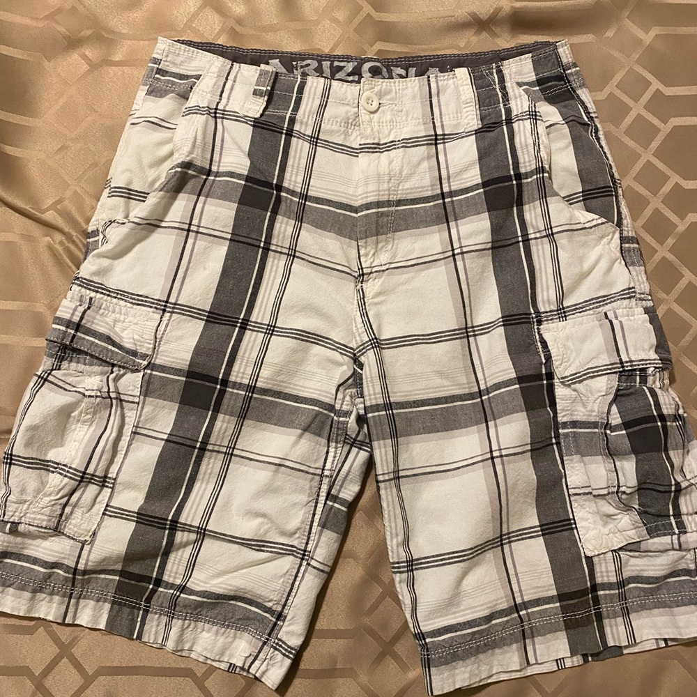 Mens Arizona cargo white/gray shorts
